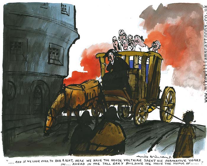 Guillotine Tour cartoon by Mike Williams
